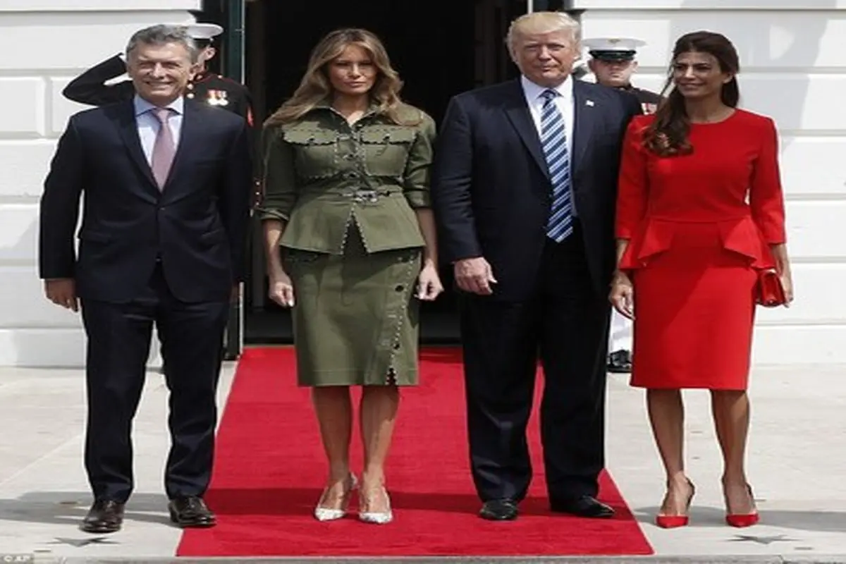 لباس نظامی ملانیا ترامپ در کاخ سفید (+عکس)