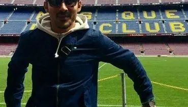 تصویری از ستاره تیم‌ملی در استادیوم بارسلونا
