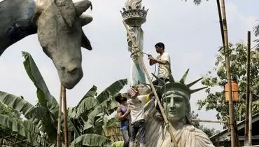 بدل مجسمه آزادی در اندونزی +عکس
