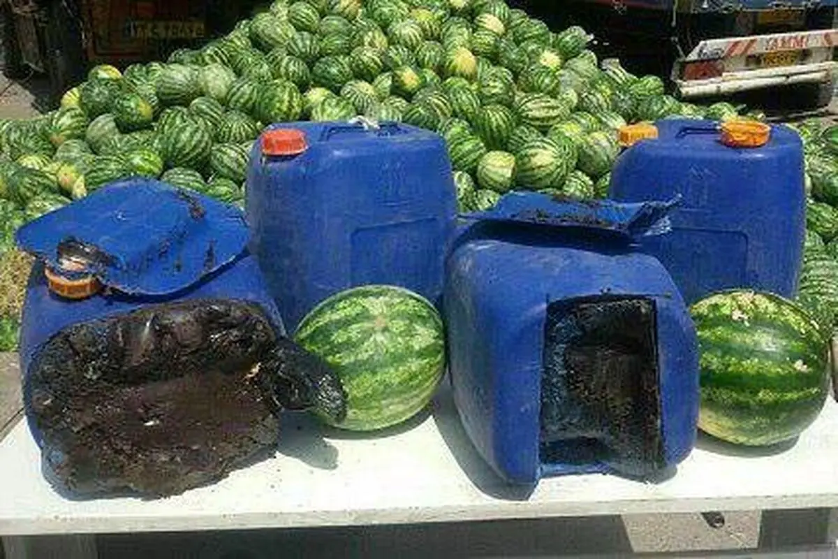 جاسازی تریاک در کامیون هندوانه! +عکس