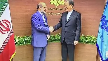ورود اسحاق جهانگیری به صداوسیما /عکس