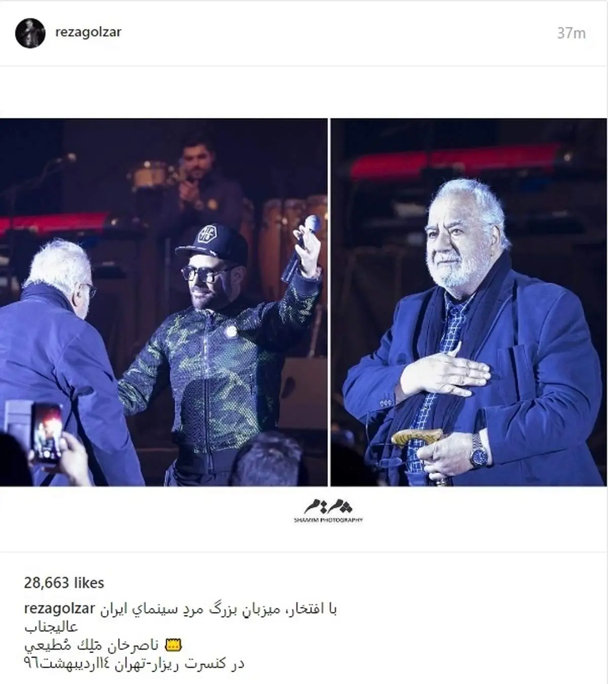 ناصر ملکمطیعی در کنسرت محمدرضا گلزار/ عکس