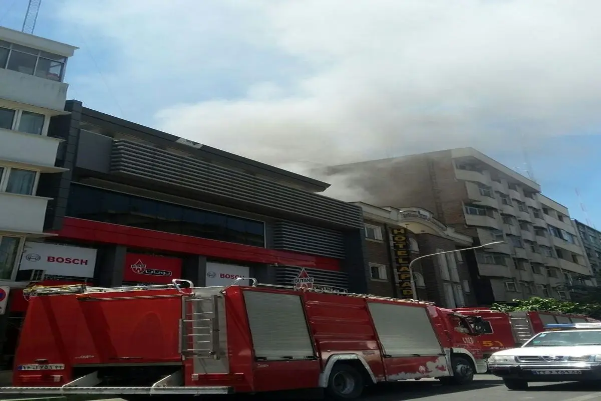 هتل آپادانا تهران آتش گرفت +عکس