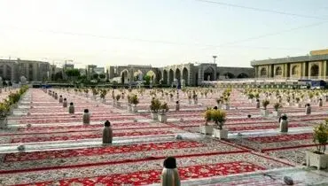 آماده‌سازی بزرگ‌ترین سفره افطار جهان +عکس