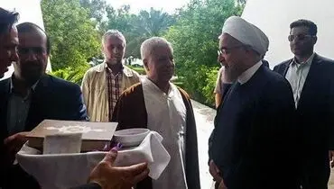 همراهی آیت‌الله هاشمی با حسن روحانی/عکس