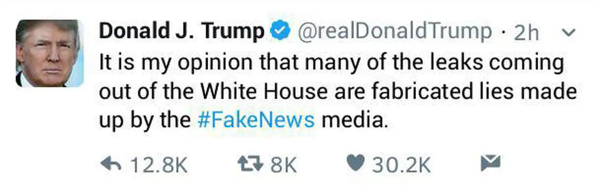 ترامپ: اخبار منتشر شده درباره دامادم جعلی است