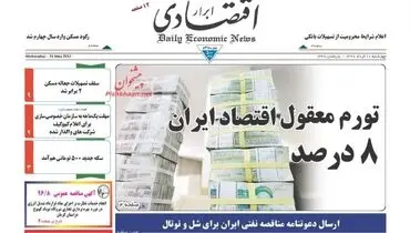 صفحه نخست روزنامه‌های اقتصادی ۱۰ خرداد ۹۶
