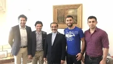 کاوه رضایی درسفارت ایران در بروکسل/عکس