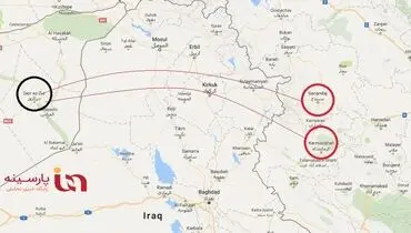 تصویری از پایگاه تروریست‌ها که هدف موشکی سپاه قرار گرفت