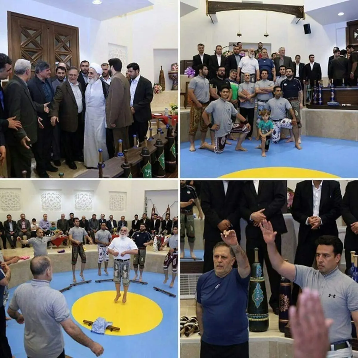 رئیس بانک مرکزی در گود زورخانه+عکس