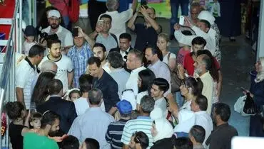 بشار اسد در بازار عمومی دمشق +تصاویر