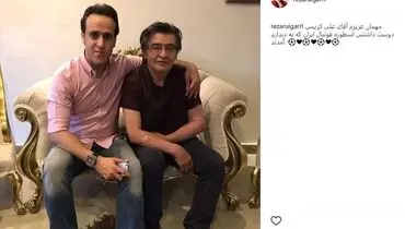 دیدار علی کریمی با بازیگر پیشکسوت/ عکس