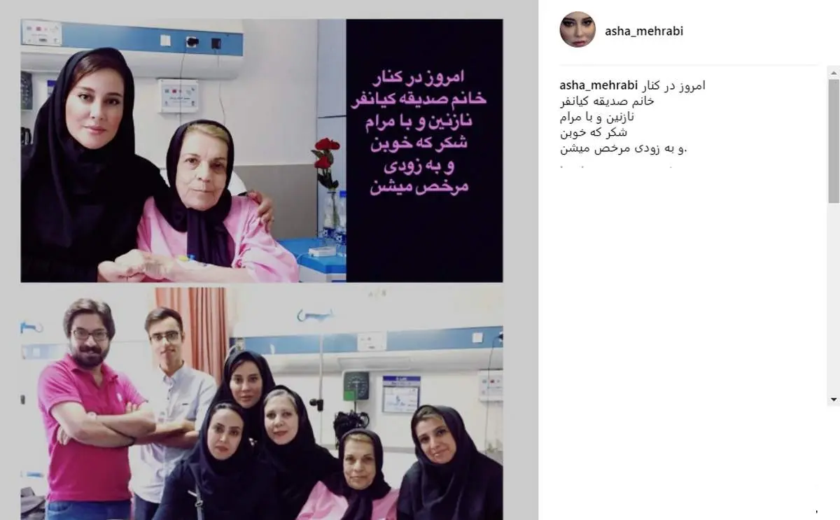 عیادت هنرمندان ازبازیگر زن پیشکسوت/عکس