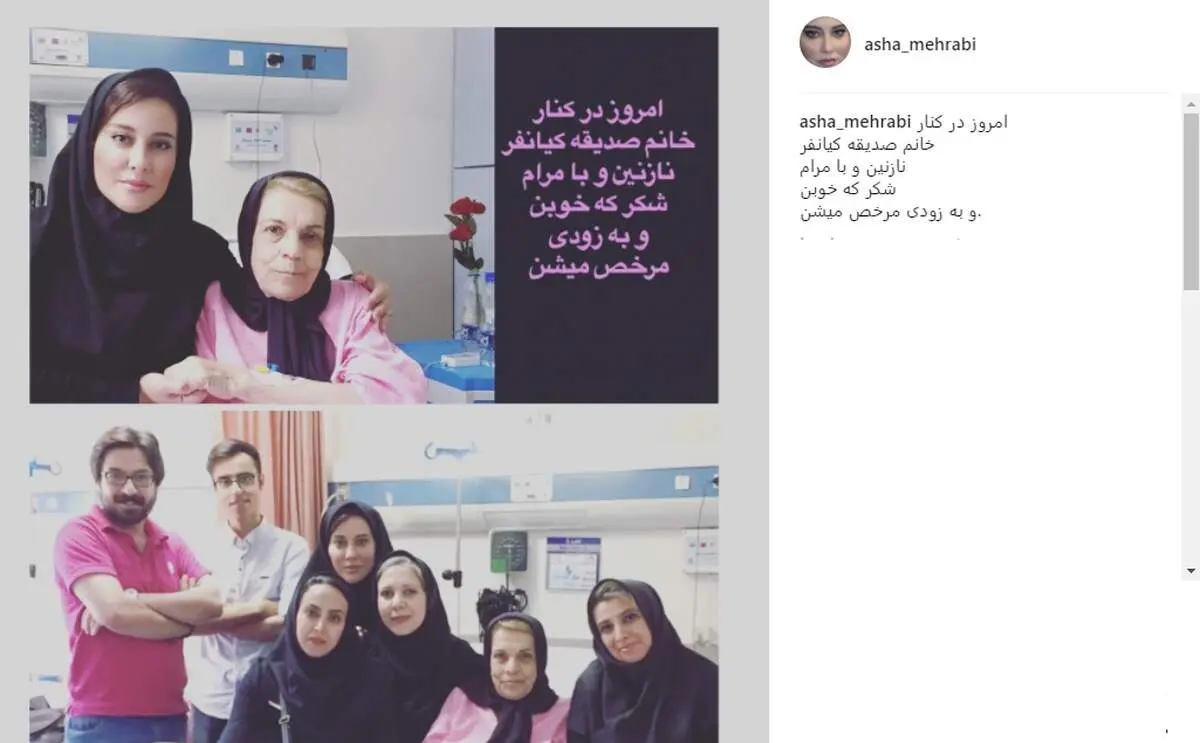 عیادت هنرمندان ازبازیگر زن پیشکسوت/عکس
