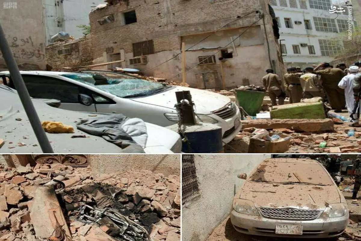 محل انفجار انتحاری در مکه مکرمه/عکس