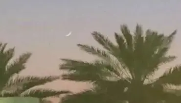اولین لحظات رویت هلال ماه شوال +عکس