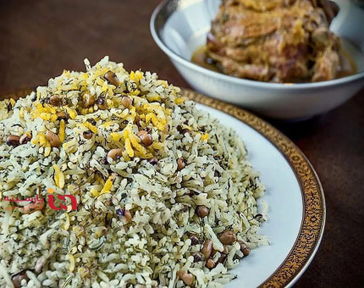 ناهار لوبیا چشم‌بلبلی پلوی شیرازی درست کنید