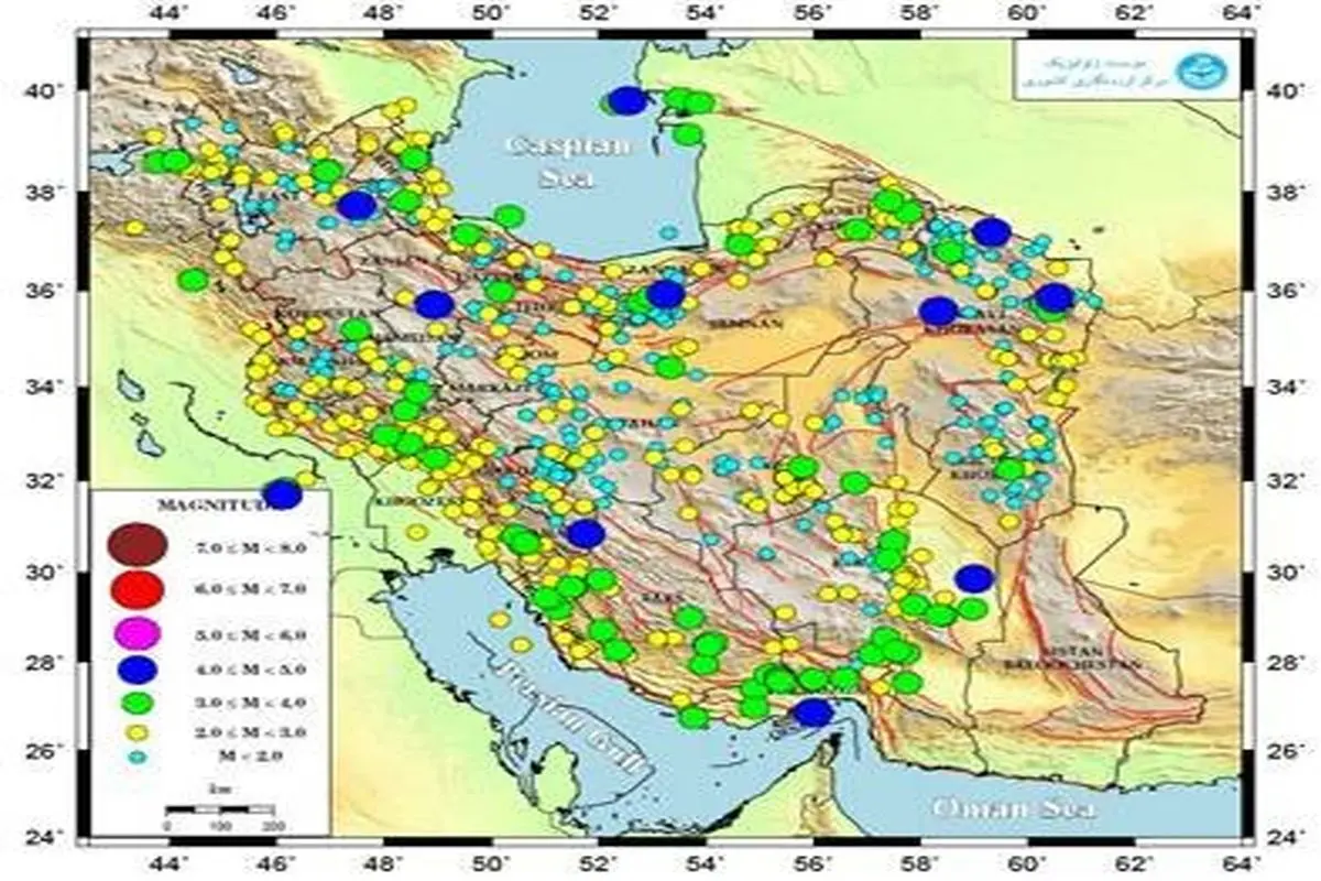 خردادبیش از هزار زمین لرزه در ایران ثبت شد