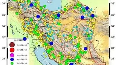 خردادبیش از هزار زمین لرزه در ایران ثبت شد