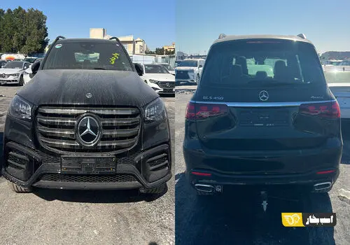 یک آلمانی و همسرش با مرسدس‌بنز در دروازه شمیران؛ ۹۷ سال قبل + عکس