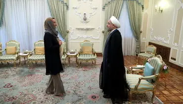 دیدار روحانی با فدریکا موگرینی