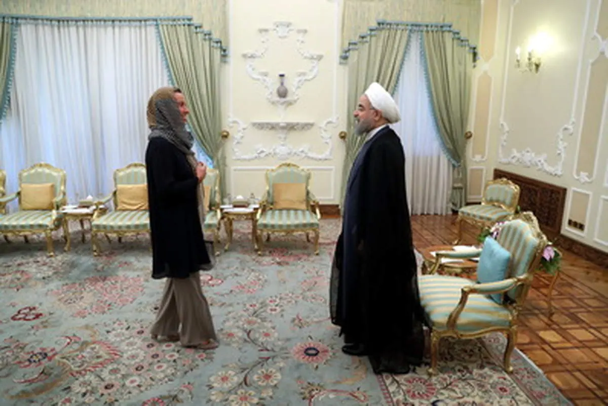 دیدار روحانی با فدریکا موگرینی