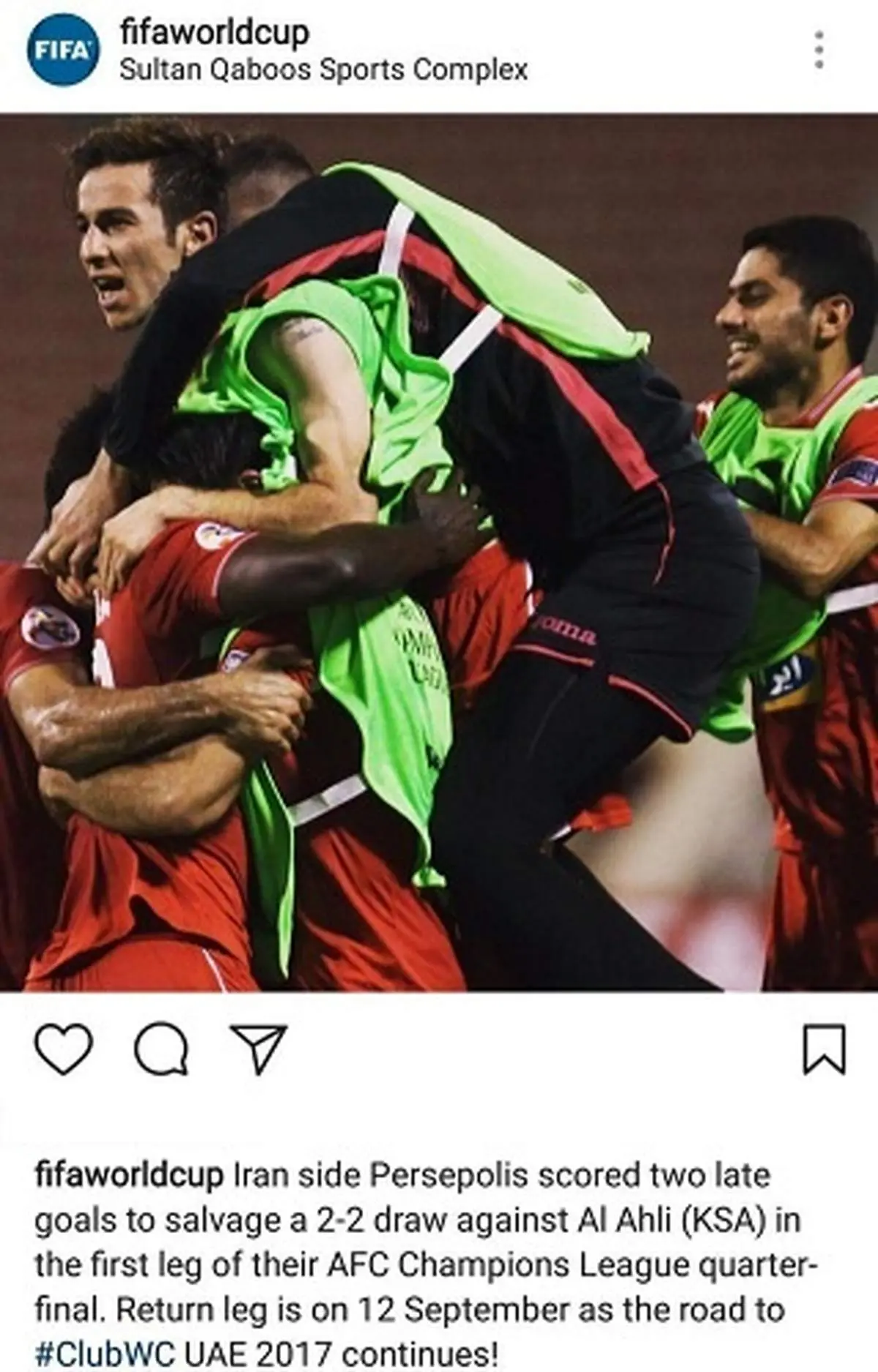 واکنش فیفابه تساوی پرسپولیسمقابل الاهلی