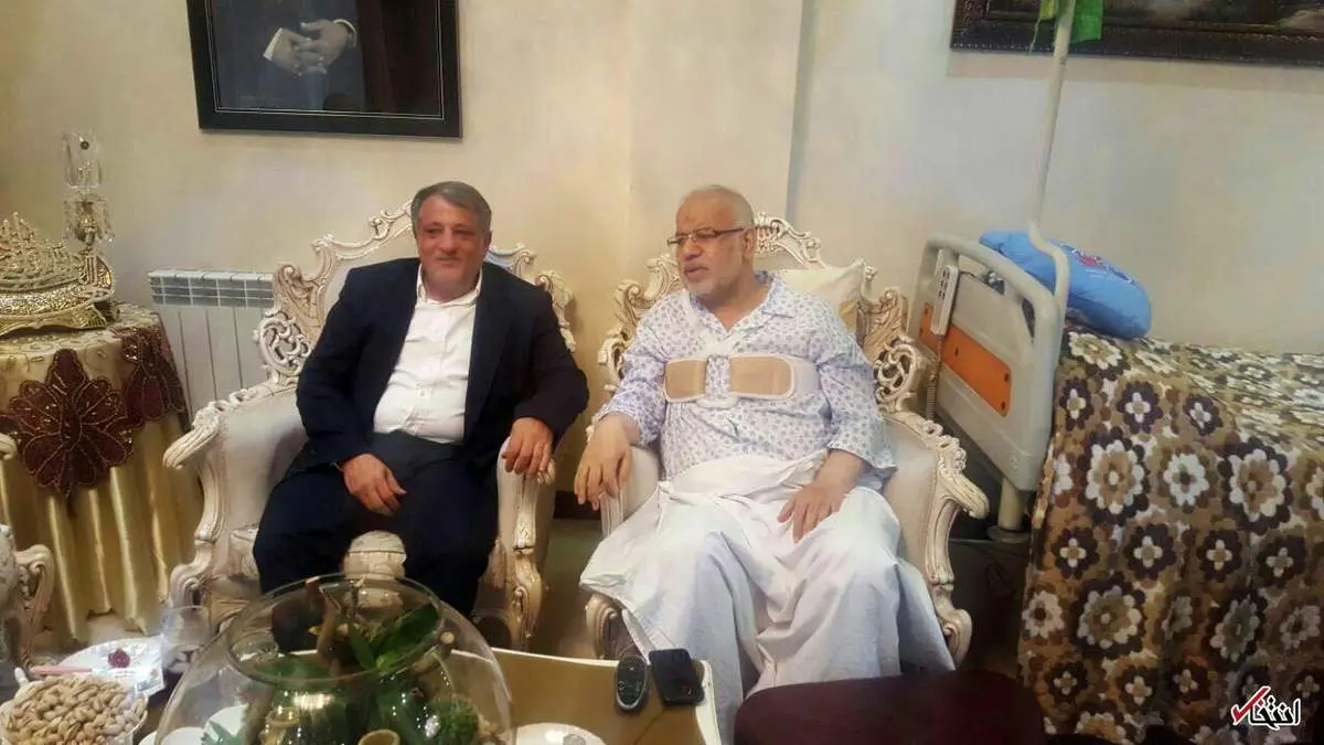 عيادت محسن هاشمی از حبيب كاشانى