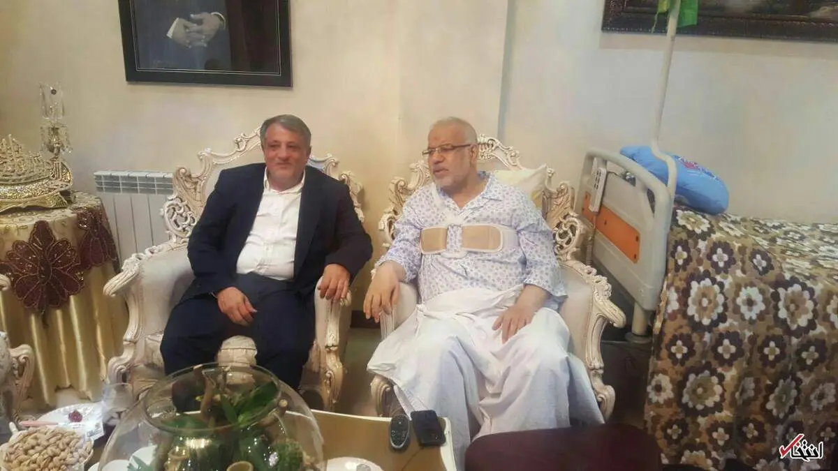 عيادت محسن هاشمی از حبيب كاشانى