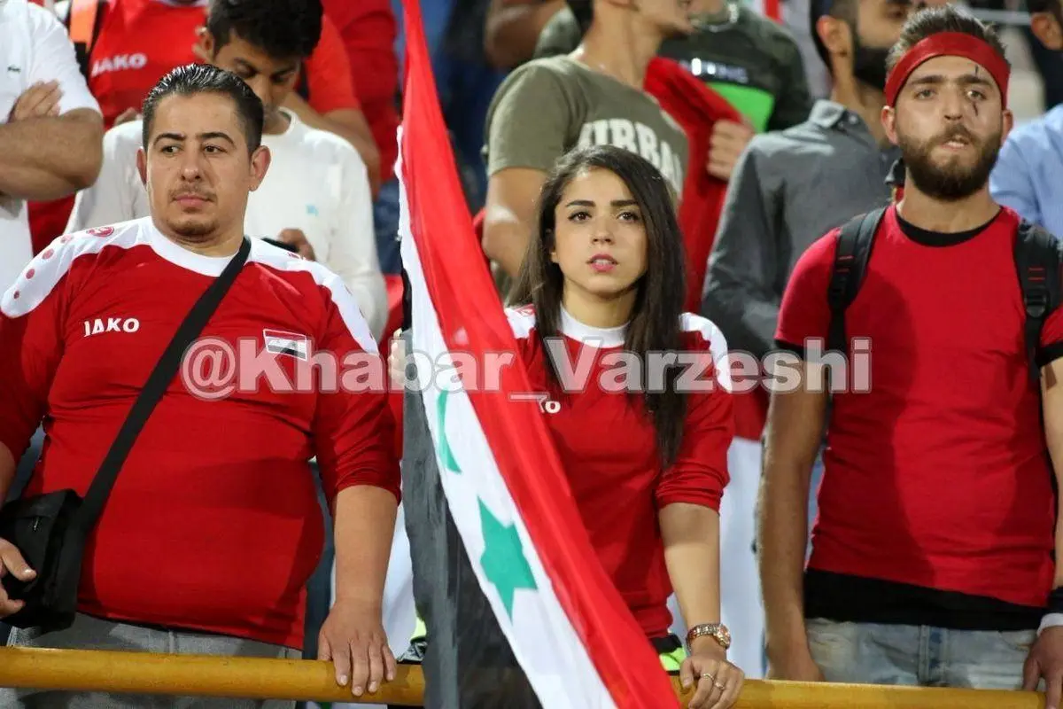 تماشاگر سوری بدون حجاب در ورزشگاه آزادی!