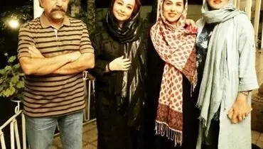 پرویز پرستویی با گریمی متفاوت کنار بازیگران زن