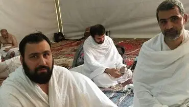 نوه امام خمینی در لباس احرام