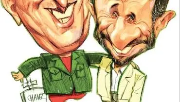 سلفی احمدی‌نژاد با روح هوگو چاوز!
