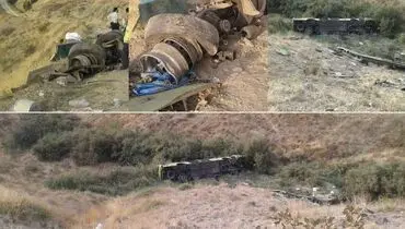 تصویری دلخراش از سقوط مرگبار اتوبوس به دره