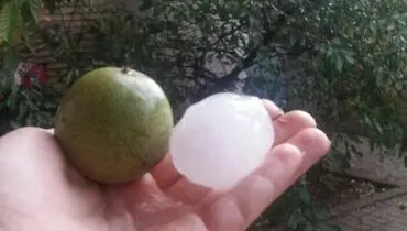بارش تگرگ به اندازه گردو در اهر