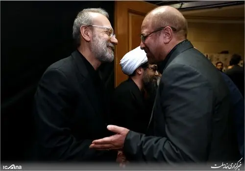 چهره خندان لاریجانی و قالیباف در مراسم افتتاحیه مجلس+ عکس