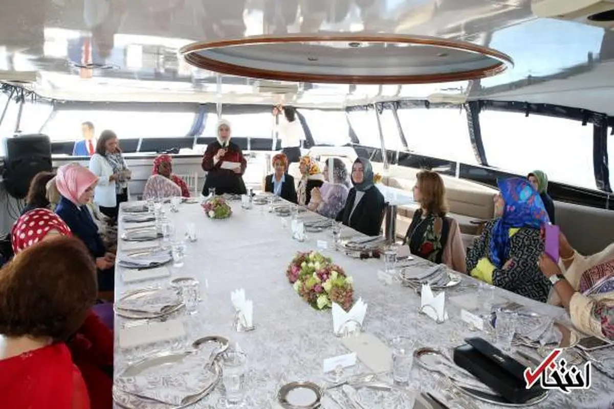 حضور همسر جهانگیری در ضیافت ناهار همسر اردوغان