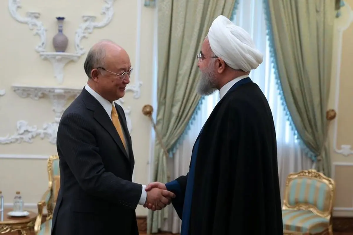 آمانو در دیدار با روحانی از انجام تعهدات ایران در برجام تمجید کرد