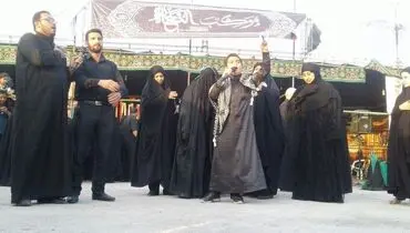 مداحی یک پسر نوجوان در مرز شلمچه +عکس