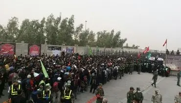 ترافیک انسانی زائران در مرز مهران