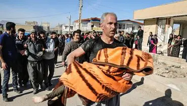 تصویری غم انگیز از زلزله کرمانشاه