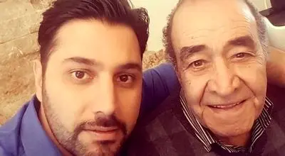 عکسی دلنشین از ایرج خواننده قدیمی در کنار نوه اش!