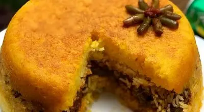 آموزش تهیه لوبیا پلو با ته‌چین زعفرانی؛ ترکیب طعم و عطر پاییزی
