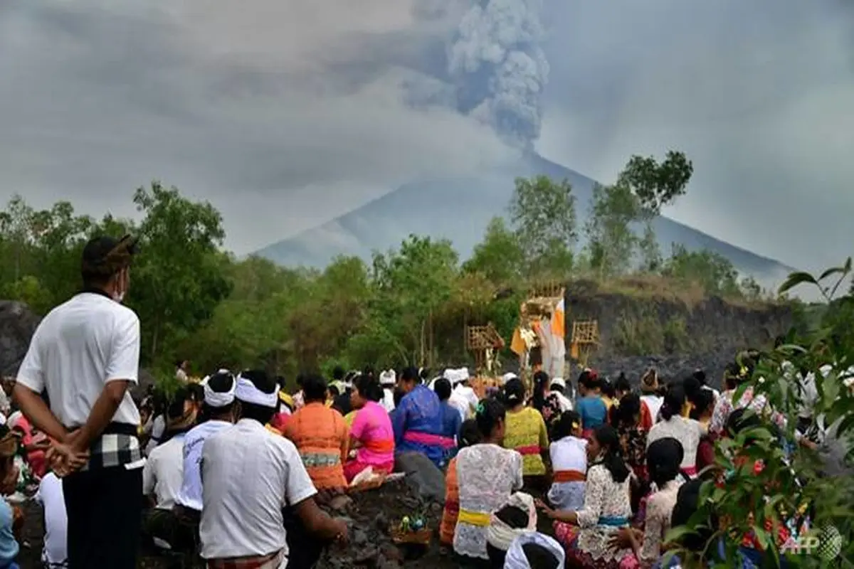 امکان فوران قریب الوقوع آتشفشانی در بالی اندونزی