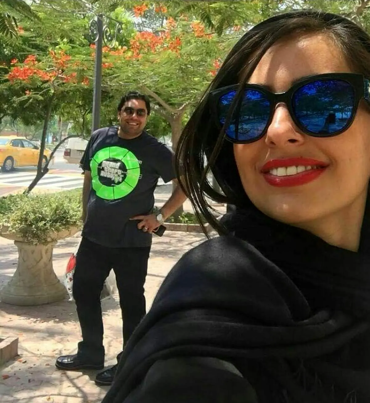 نفیسه روشن و همسرش