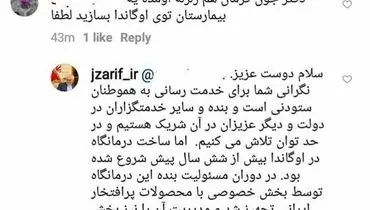 پاسخ اینستاگرامی ظریف به یک انتقاد