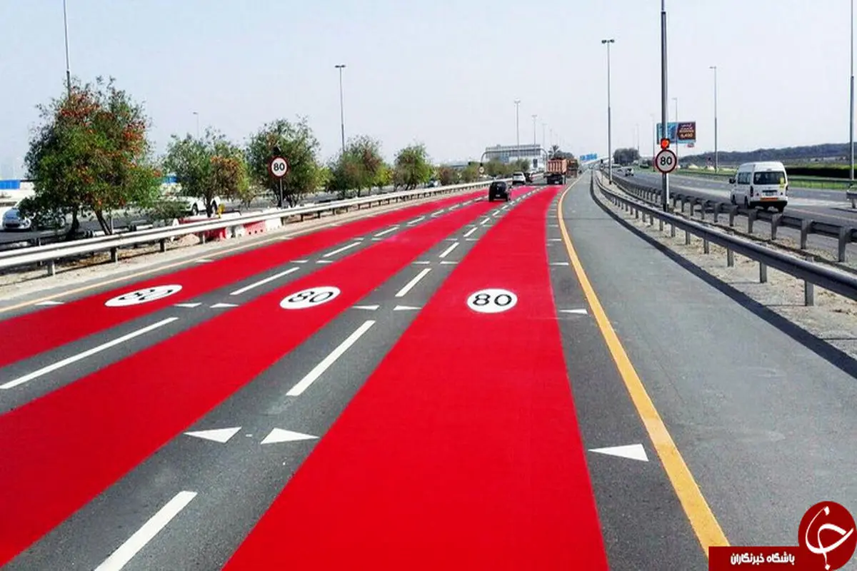 خطوط قرمز رنگ جاده‌های دبی برای چیست؟