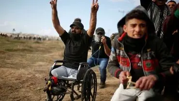 اوج رذالت صهیونیستها با شهادت معترض ویلچر نشین!