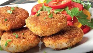 کتلت سالمون غذایی سرشار از امگا ۳