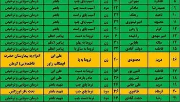 اعلام اسامی مصدومان زلزله هجدک